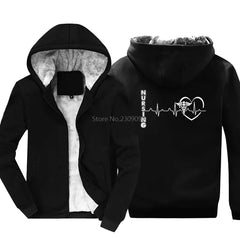 Heart Print Nursing Hoodie: Comfort