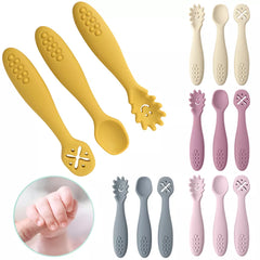 Silicone Spoon Fork Baby Utensils Set