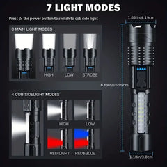 High Strong Power Led Flashlight Tactical Emergency Spotlight