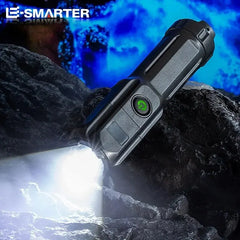 4 Lighting Mode Strong LED Flashlight Telescopic Zoom Portable Long-Range Flashlight