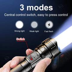 Powerful Flashlight High Power LED Flashlight Rechargeable