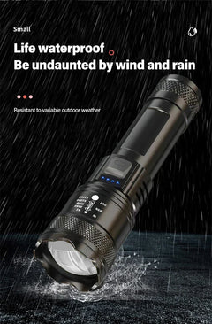 9900LM Powerful LED Flashlight USB Rechargeable Light Zoom