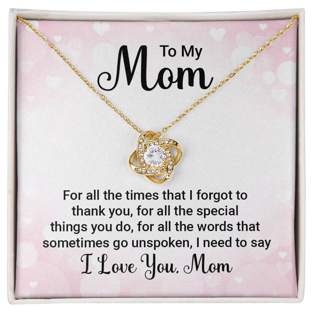 Love Knot Necklace - For Mom For All The Times