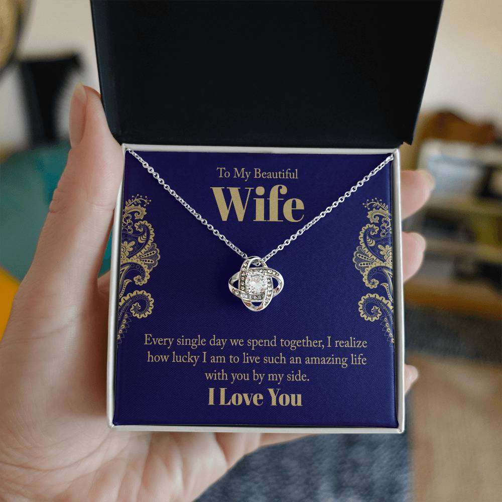 Love Knot Necklace - For Wife Every Single Day