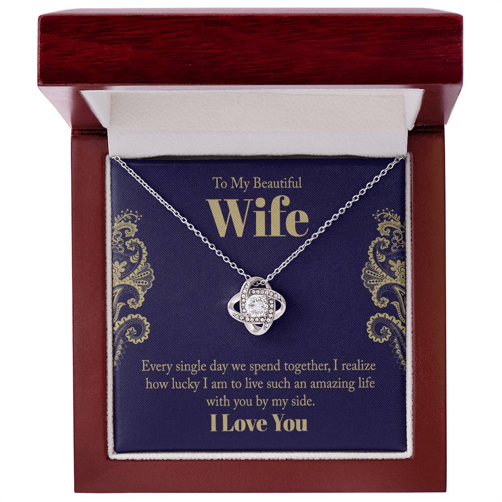 Love Knot Necklace - For Wife Every Single Day