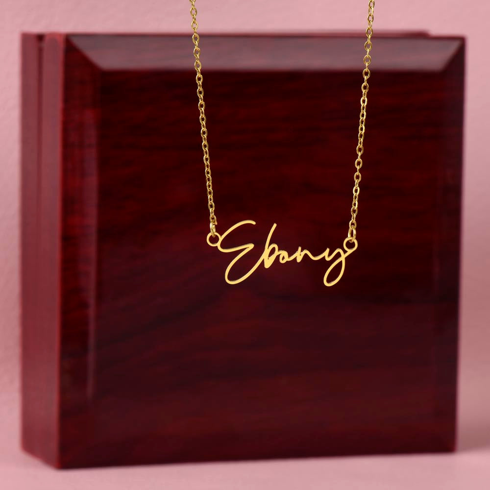 Signature Name Necklace - For Mom To Be